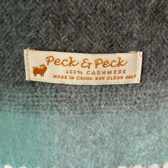 Cashmere scarf | Blue Grey Pink - Picture 2 of 3